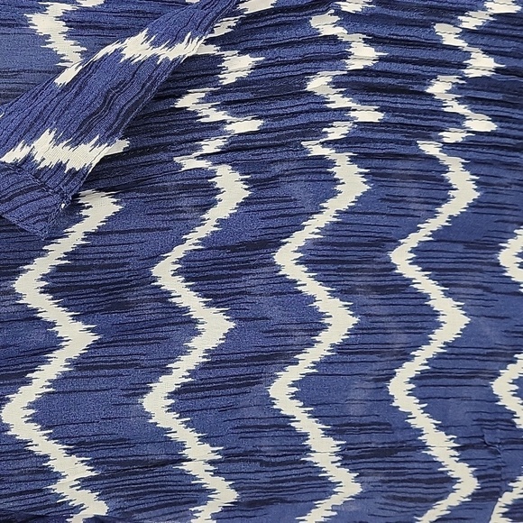 H&M Label of Graded Goods Chevron Print Tunic Beach Sheer Coverup Size 4 - Picture 4 of 11